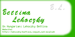 bettina lehoczky business card